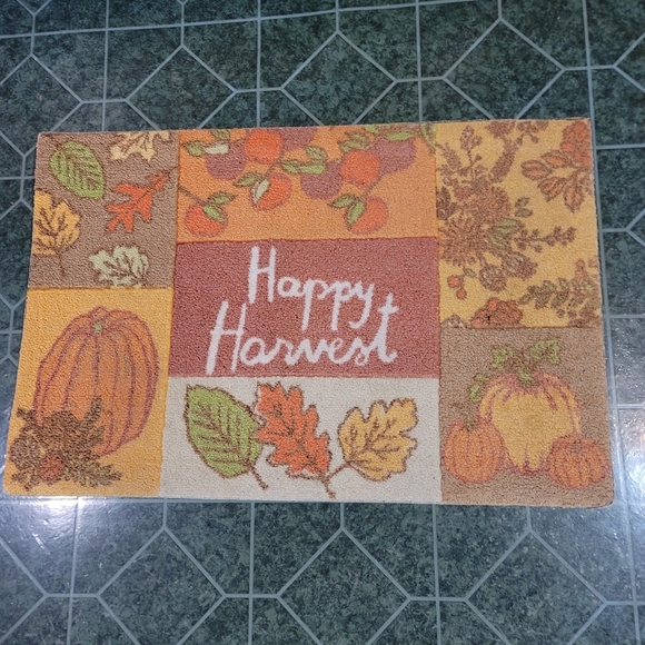 Happy Harvest Autumn Doormat Orange - Picture 1 of 8